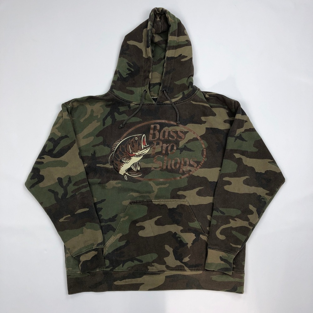 RedHead Bass Pro Shops Camo Hoodie Mens Large Woodland Camouflage Pullover
